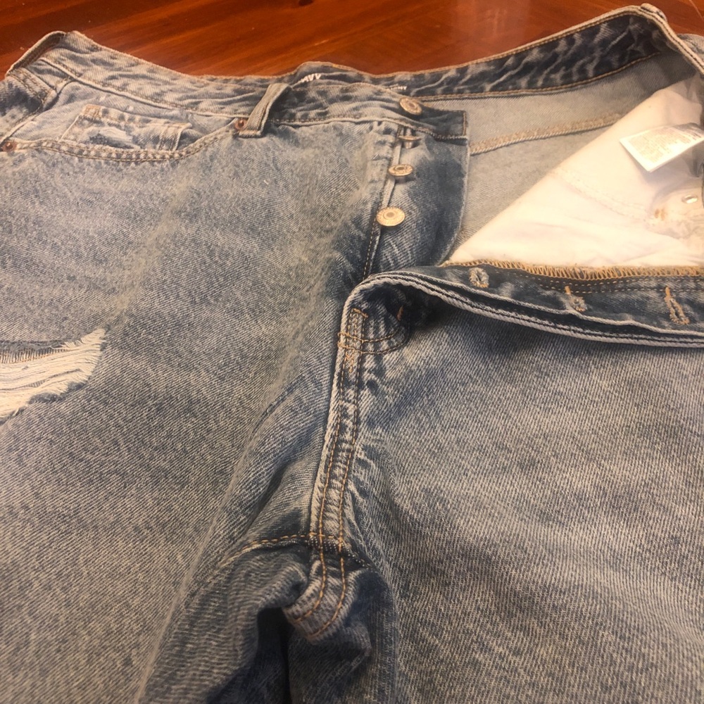 Old Navy OG Straight Leg  High Rise Acid Wash Jeans in size 16 w/ slim pockets